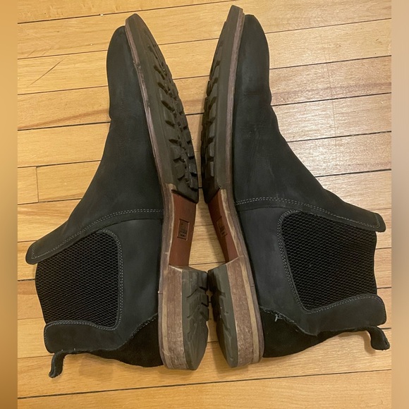 Men’s Black Leather Florsheim Chelsea Boots in Sz US10 - Picture 7 of 8